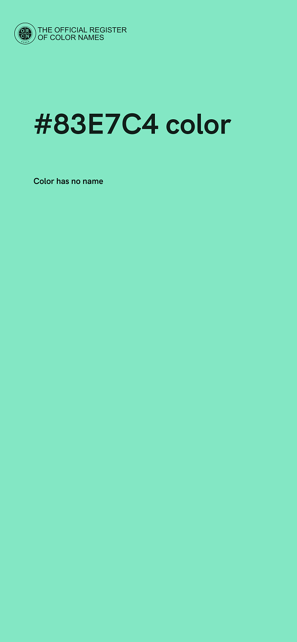 #83E7C4 color image