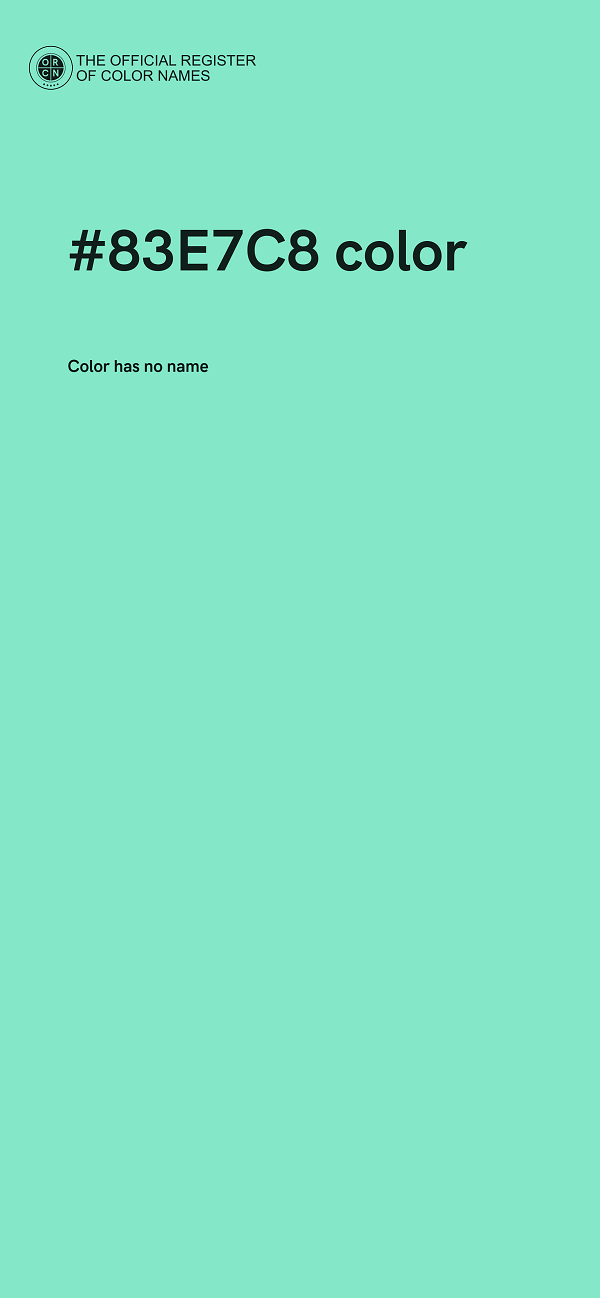 #83E7C8 color image