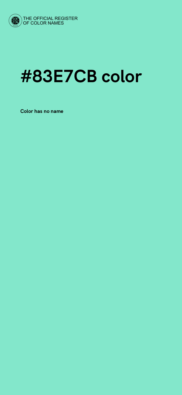 #83E7CB color image