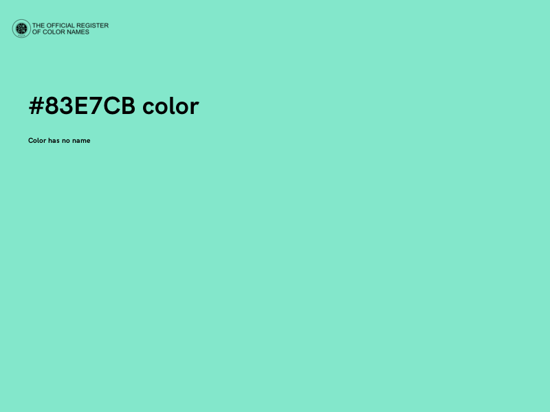 #83E7CB color image
