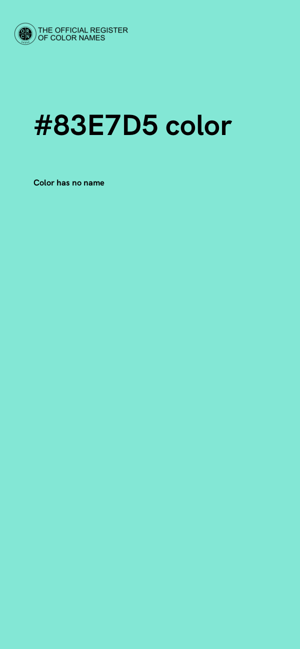 #83E7D5 color image