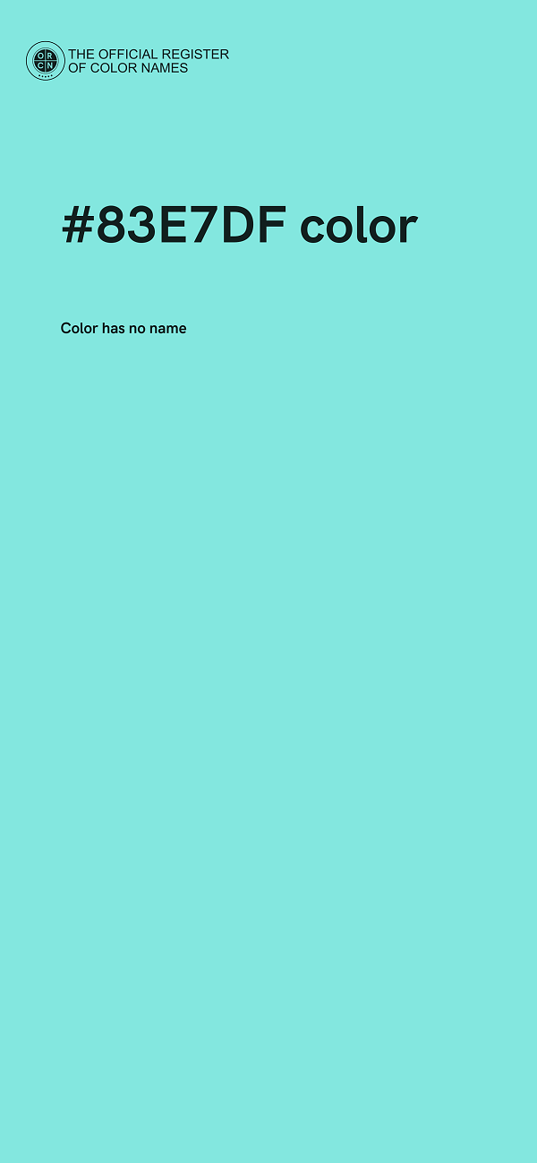 #83E7DF color image