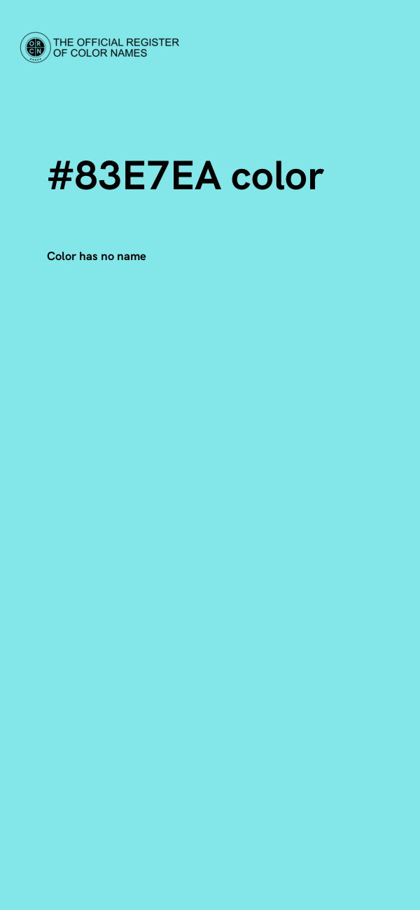 #83E7EA color image