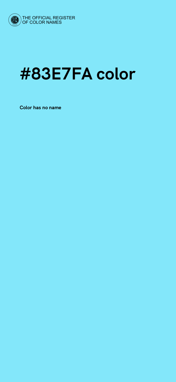 #83E7FA color image