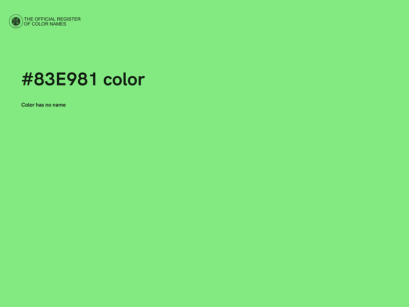 #83E981 color image