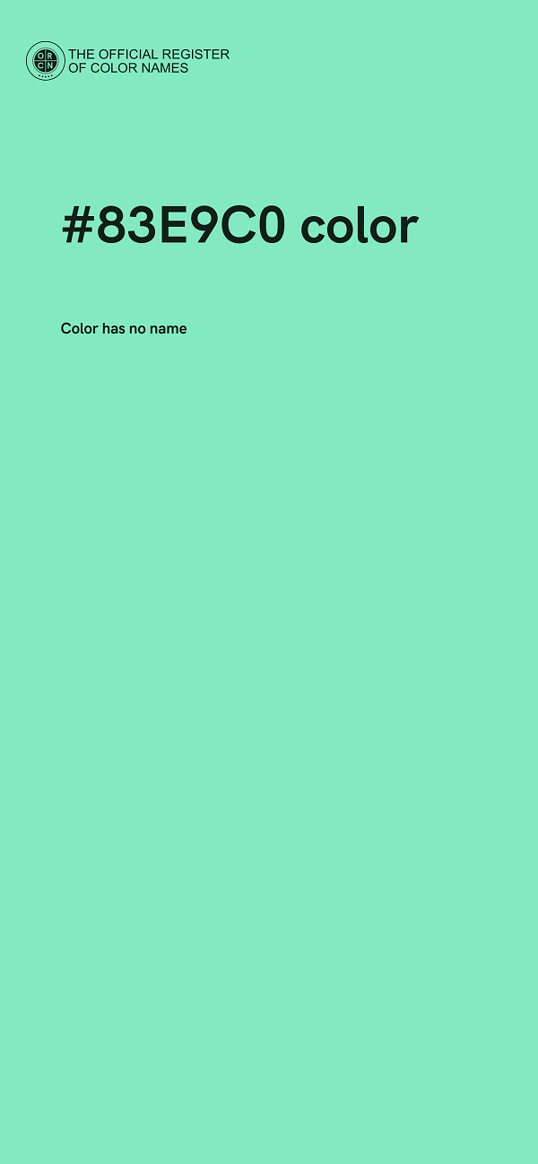 #83E9C0 color image
