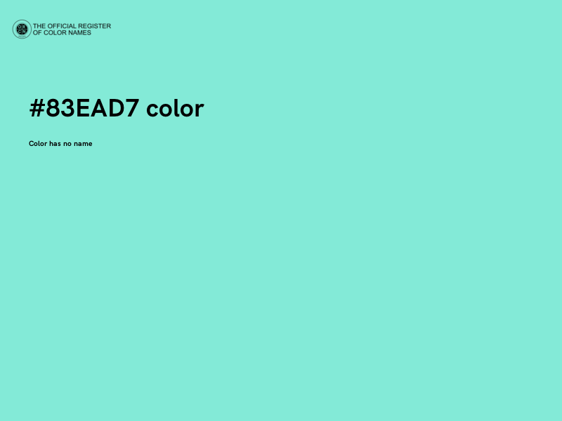 #83EAD7 color image
