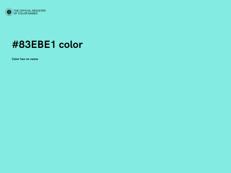 #83EBE1 color image