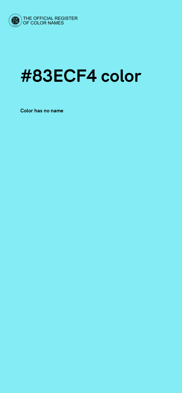 #83ECF4 color image