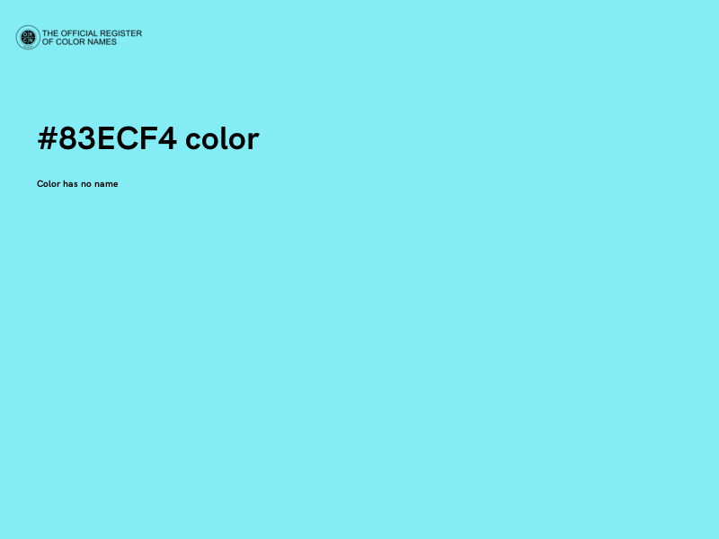 #83ECF4 color image
