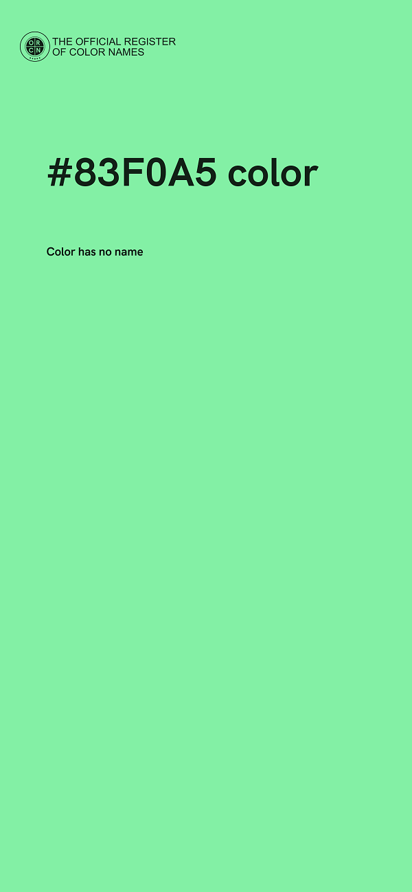 #83F0A5 color image