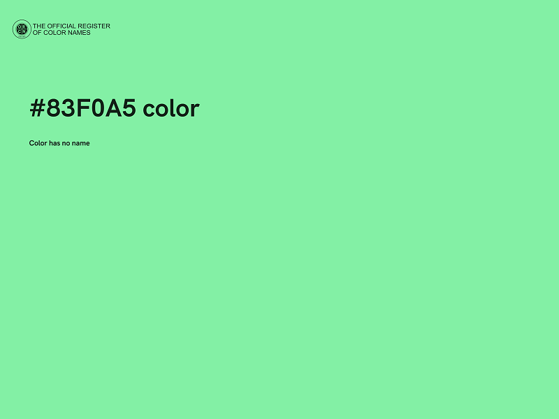 #83F0A5 color image