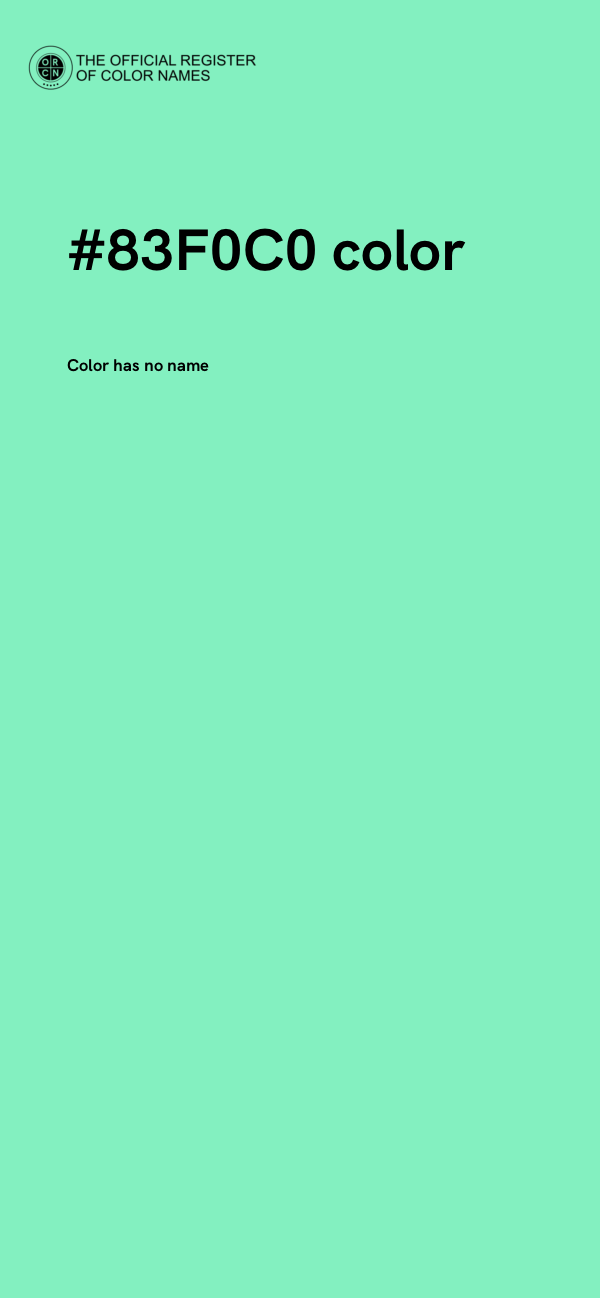 #83F0C0 color image