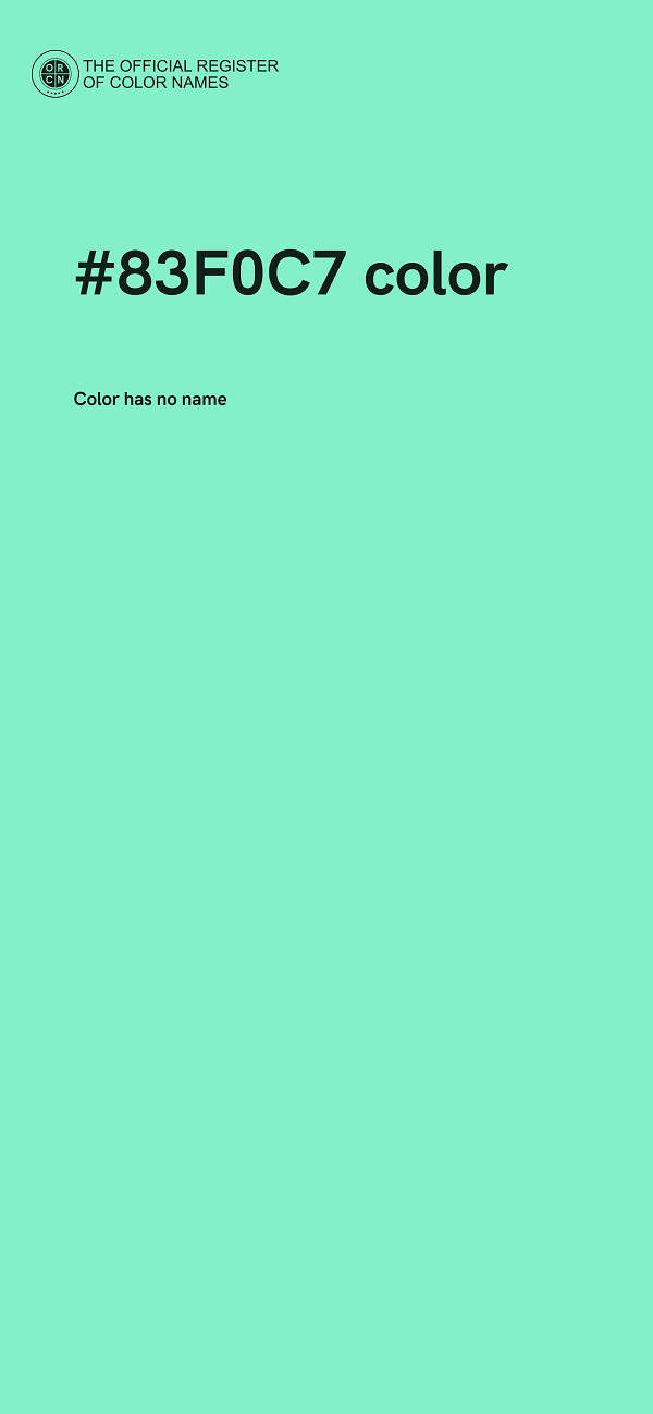 #83F0C7 color image