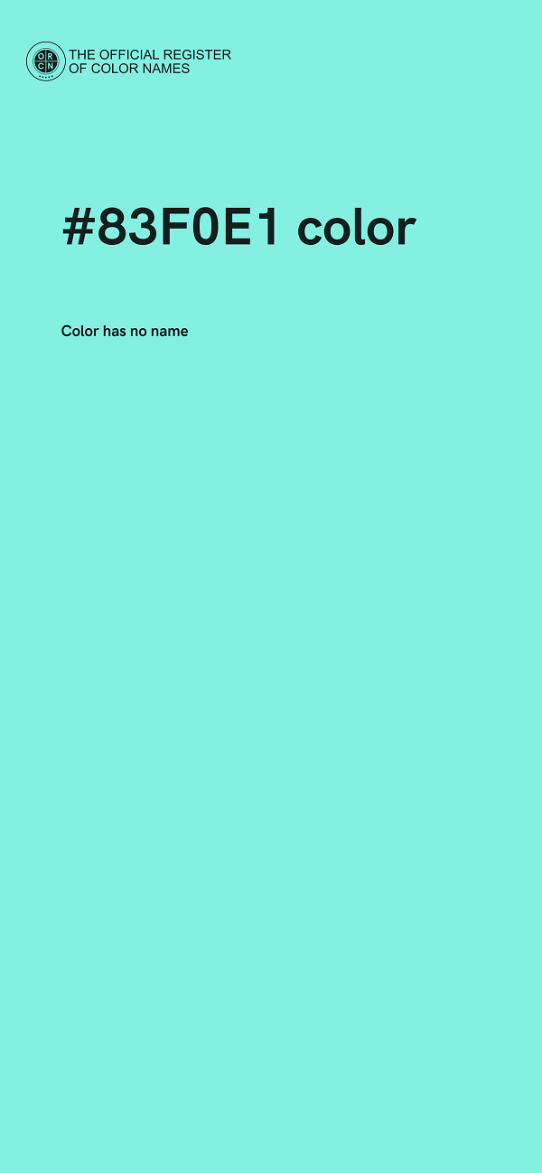 #83F0E1 color image