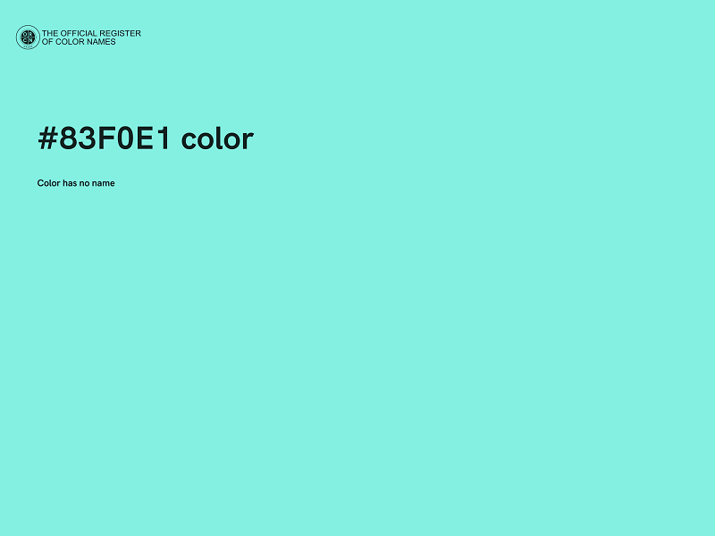 #83F0E1 color image