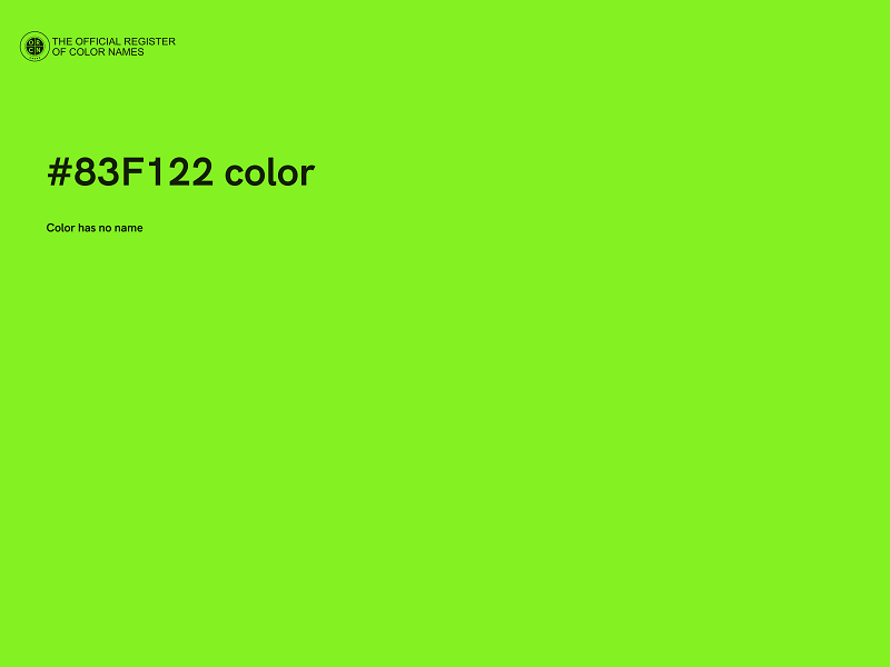 #83F122 color image