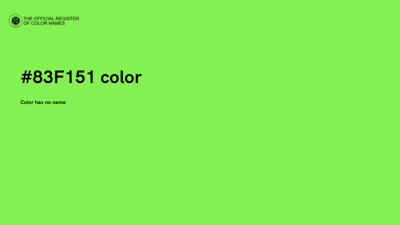 #83F151 color image