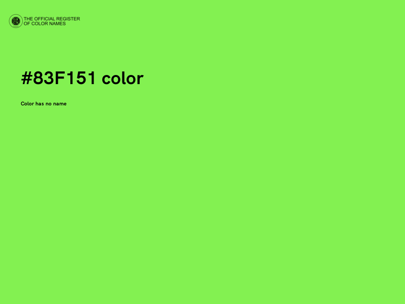 #83F151 color image