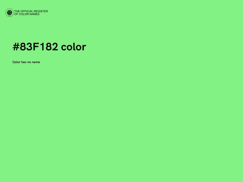 #83F182 color image
