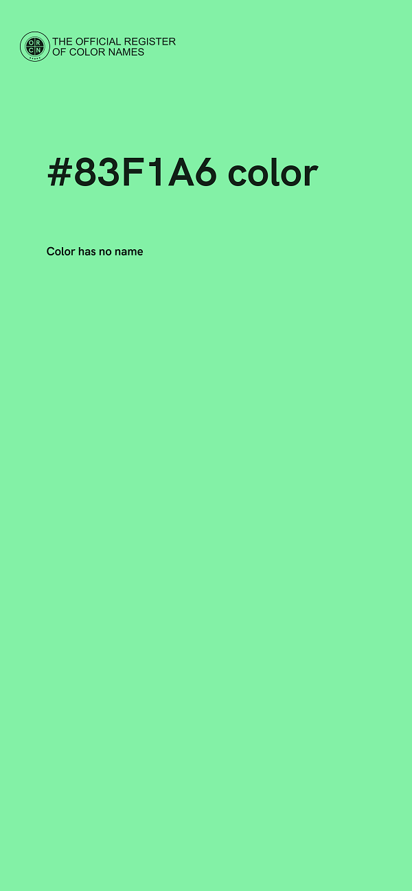#83F1A6 color image