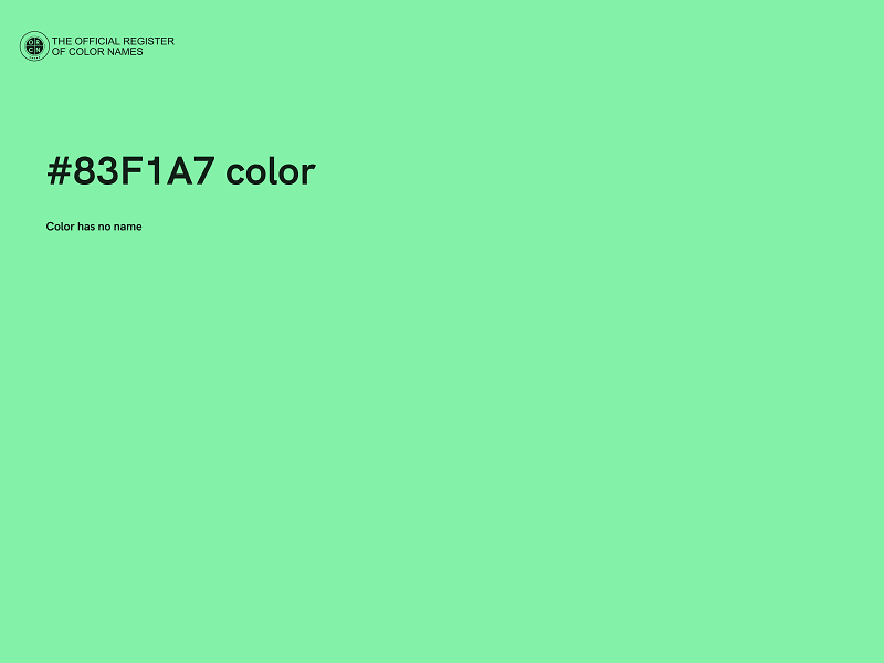 #83F1A7 color image