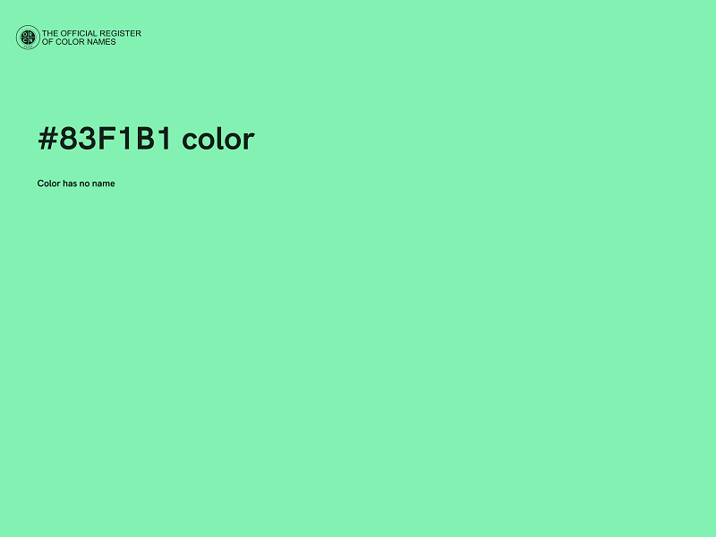 #83F1B1 color image