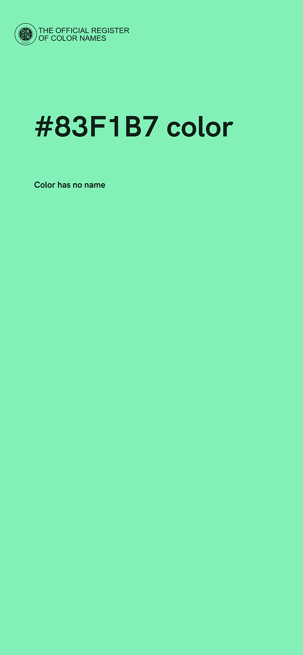#83F1B7 color image