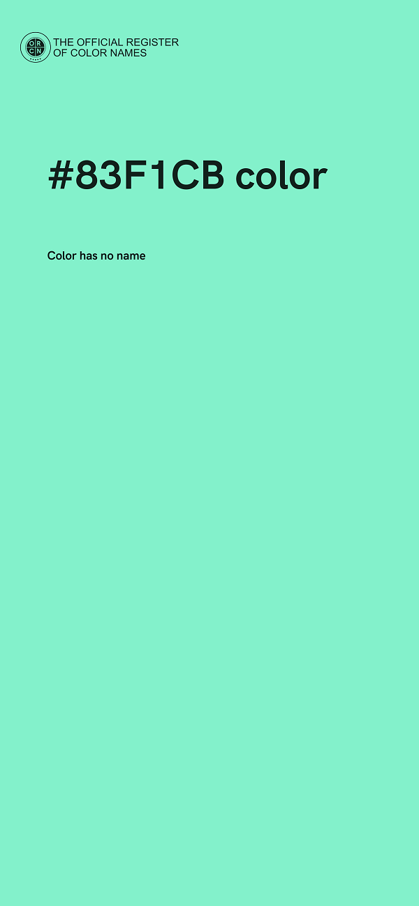 #83F1CB color image