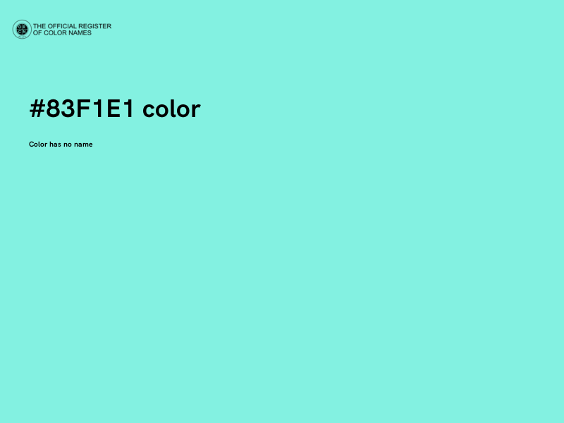 #83F1E1 color image