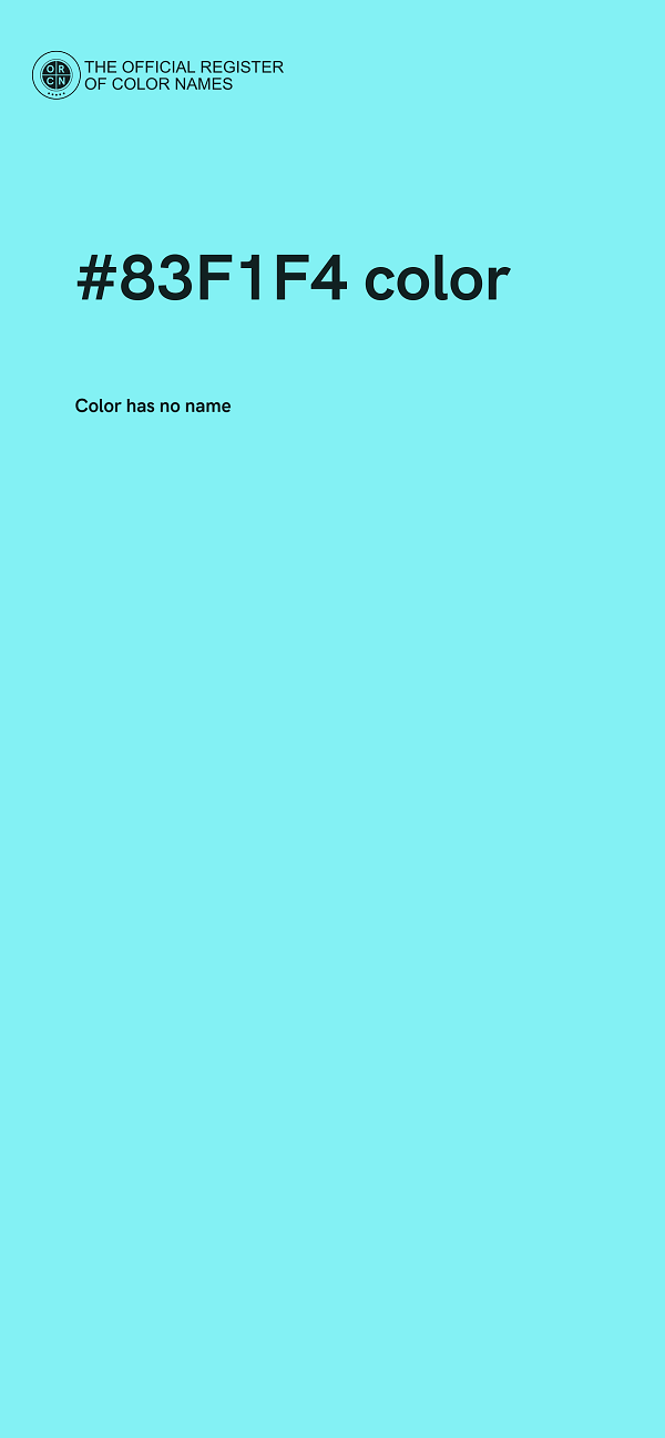#83F1F4 color image