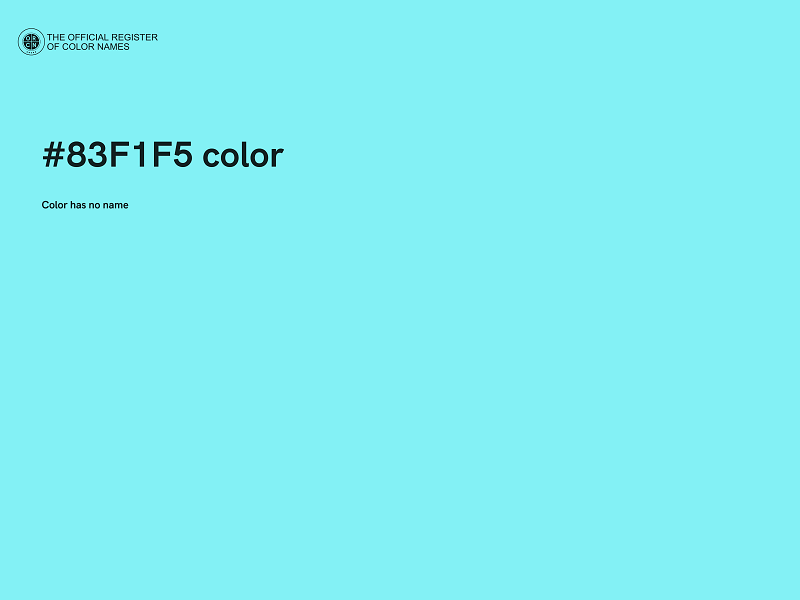 #83F1F5 color image