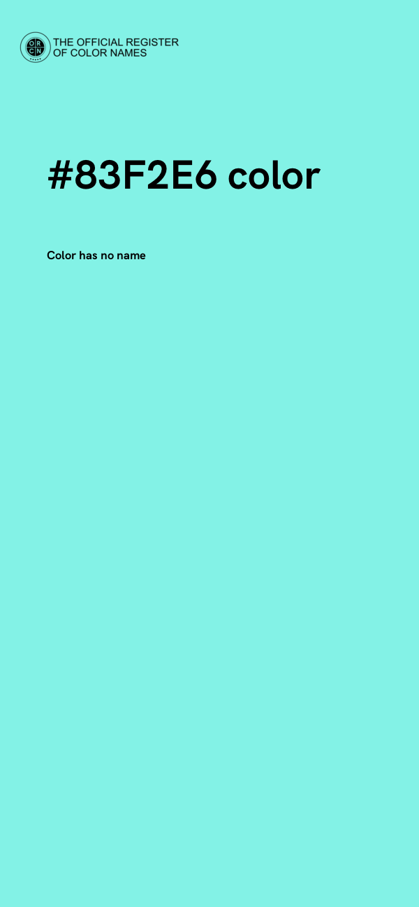 #83F2E6 color image