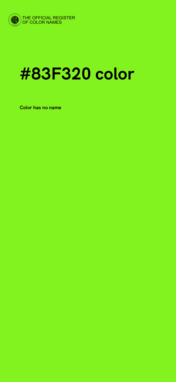 #83F320 color image