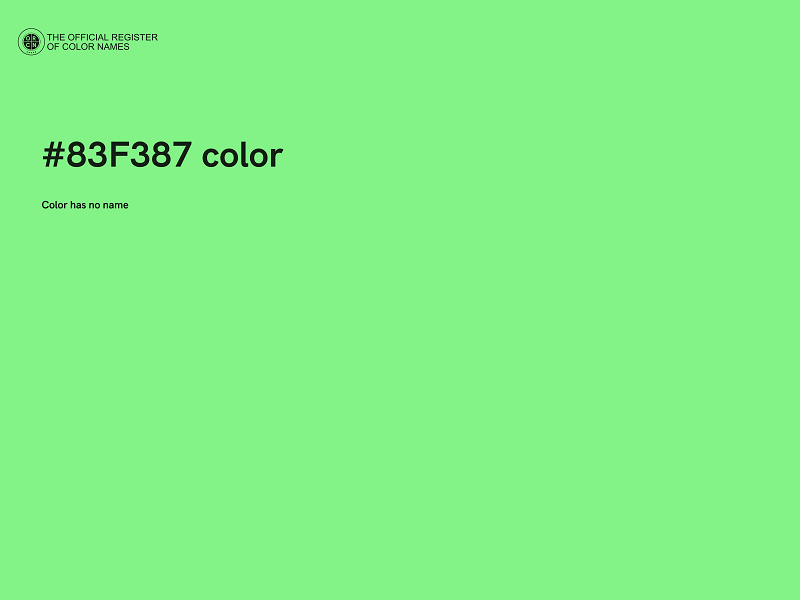 #83F387 color image