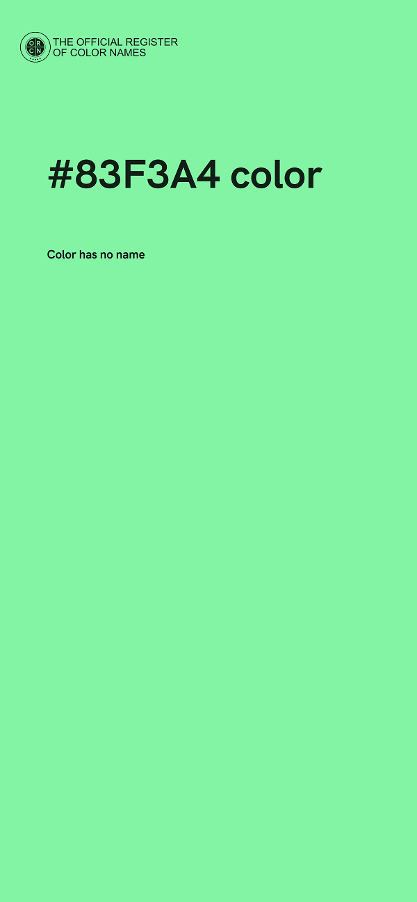#83F3A4 color image