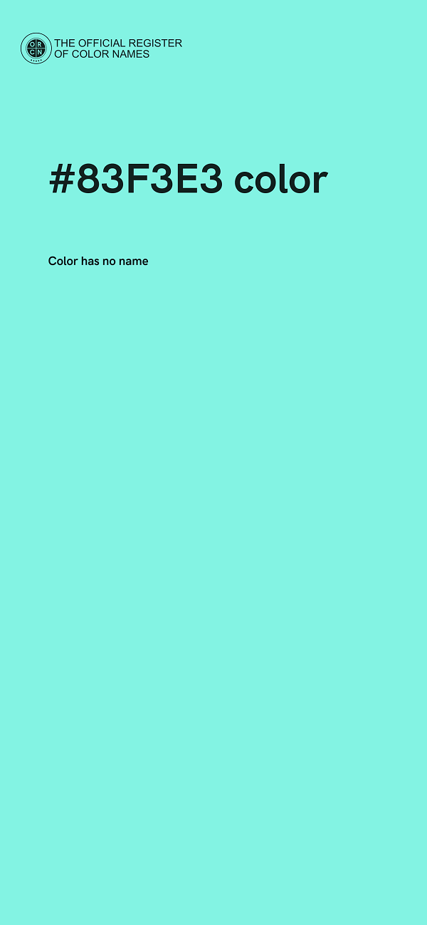 #83F3E3 color image