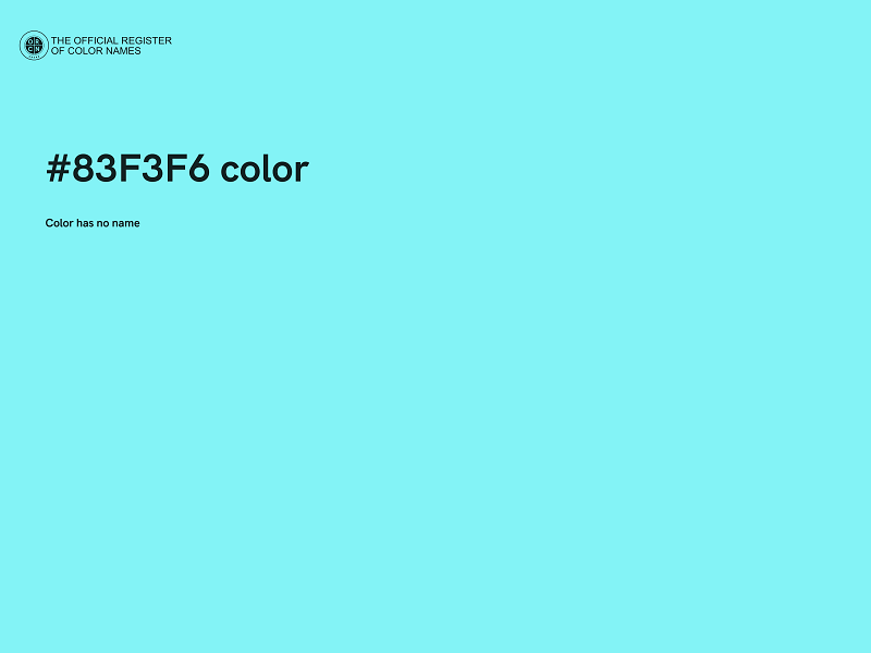 #83F3F6 color image