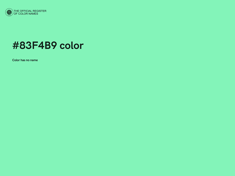 #83F4B9 color image