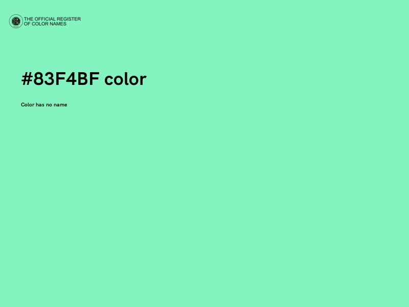 #83F4BF color image