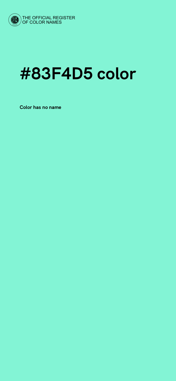 #83F4D5 color image