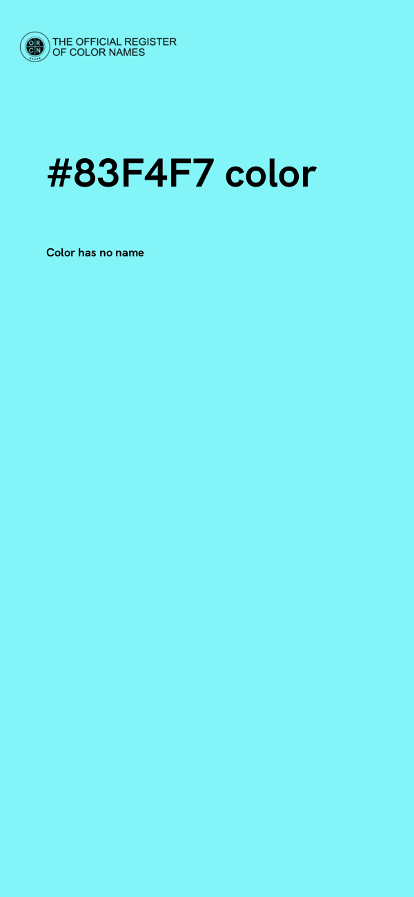 #83F4F7 color image