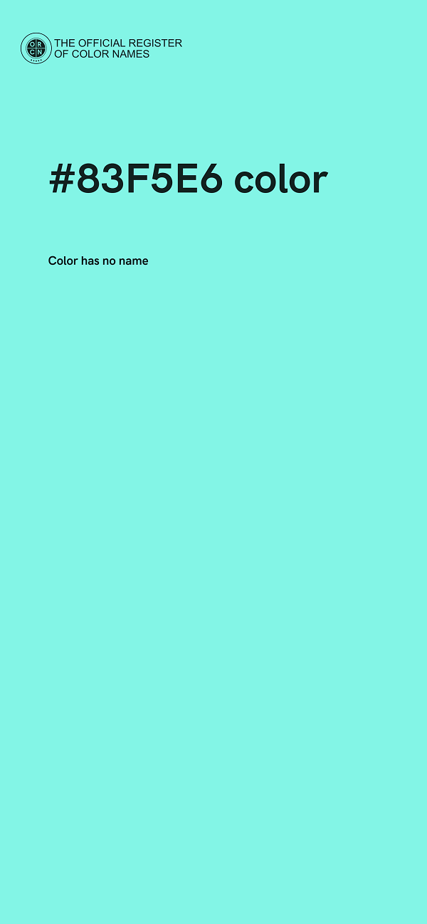 #83F5E6 color image
