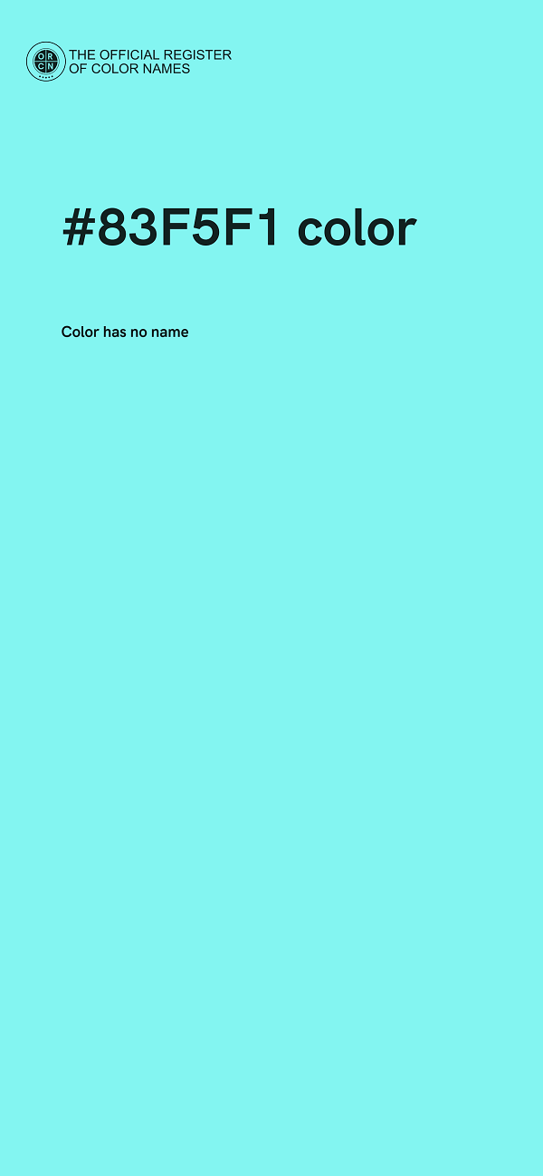 #83F5F1 color image