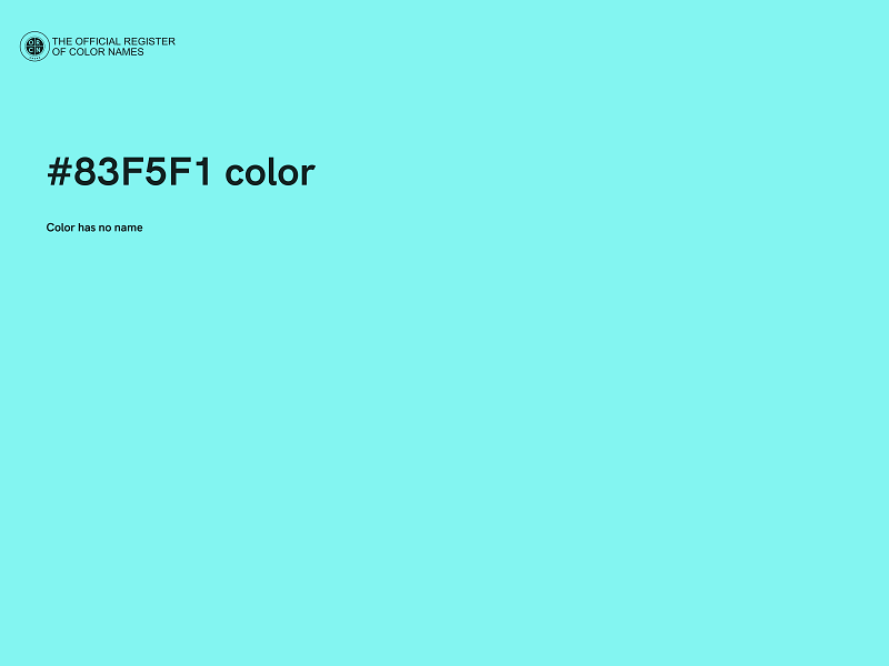 #83F5F1 color image