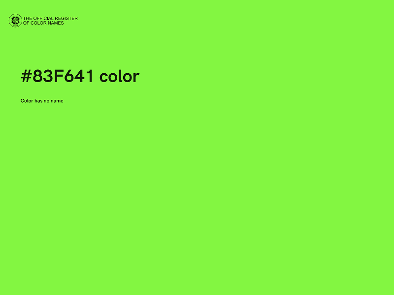 #83F641 color image