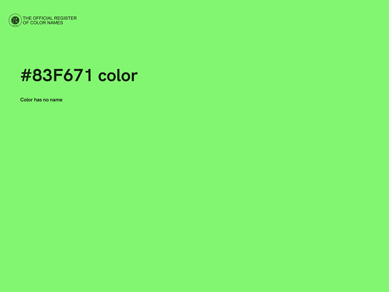 #83F671 color image