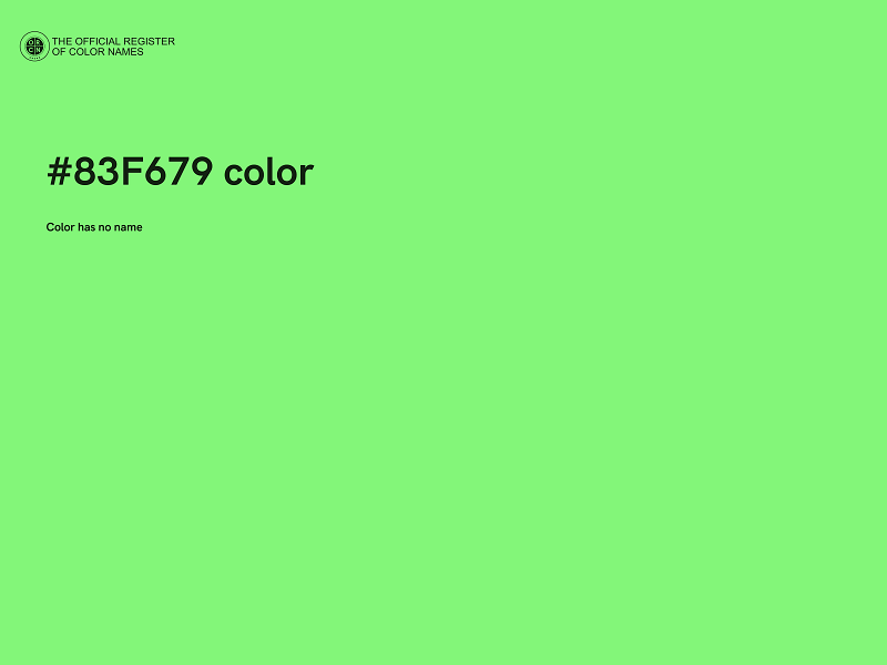 #83F679 color image