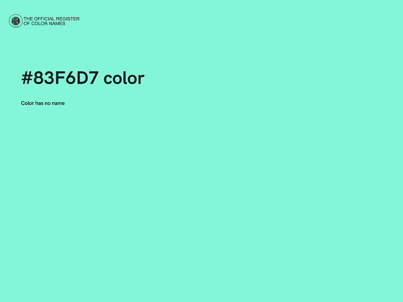 #83F6D7 color image