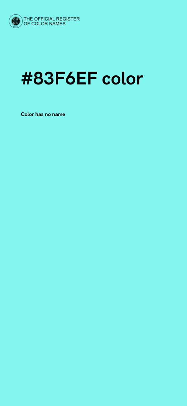 #83F6EF color image